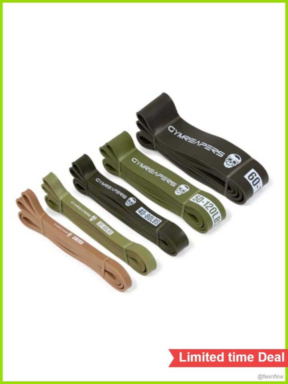 Gymreapers Resistance Bands Set for Powerlifting, Stretching, Strength Training